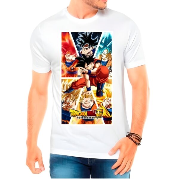 Camisa branca de manga Curta Personalizada animes