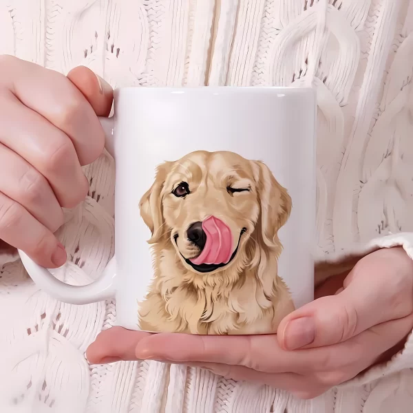 Caneca personalizada desenho realisda Dog