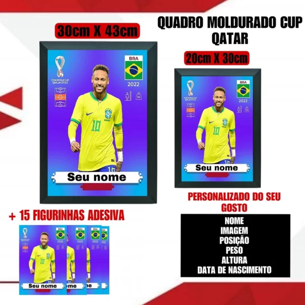 Quadro CUP Gatar 22 personalizados +15 figurinhas adesiva - Image 2