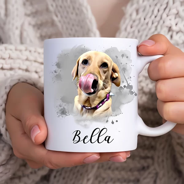 Caneca Personalizada com Arte Realista de Cão