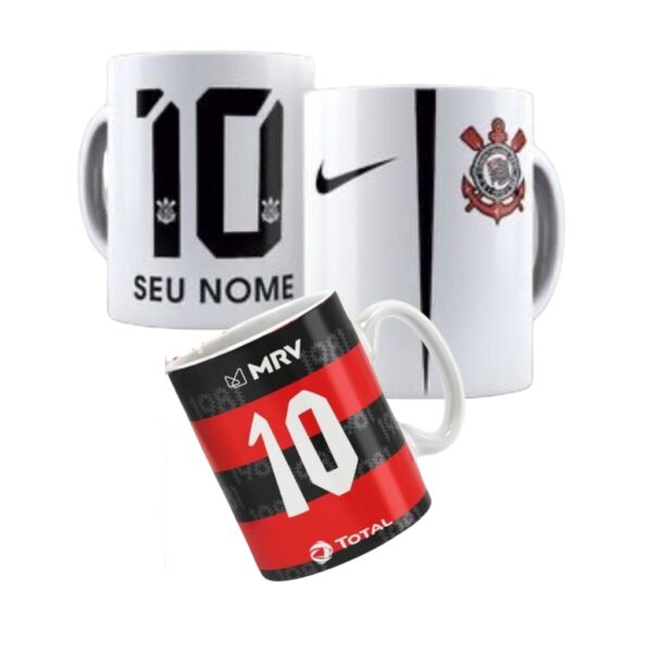 Caneca personalizada de times de futebou